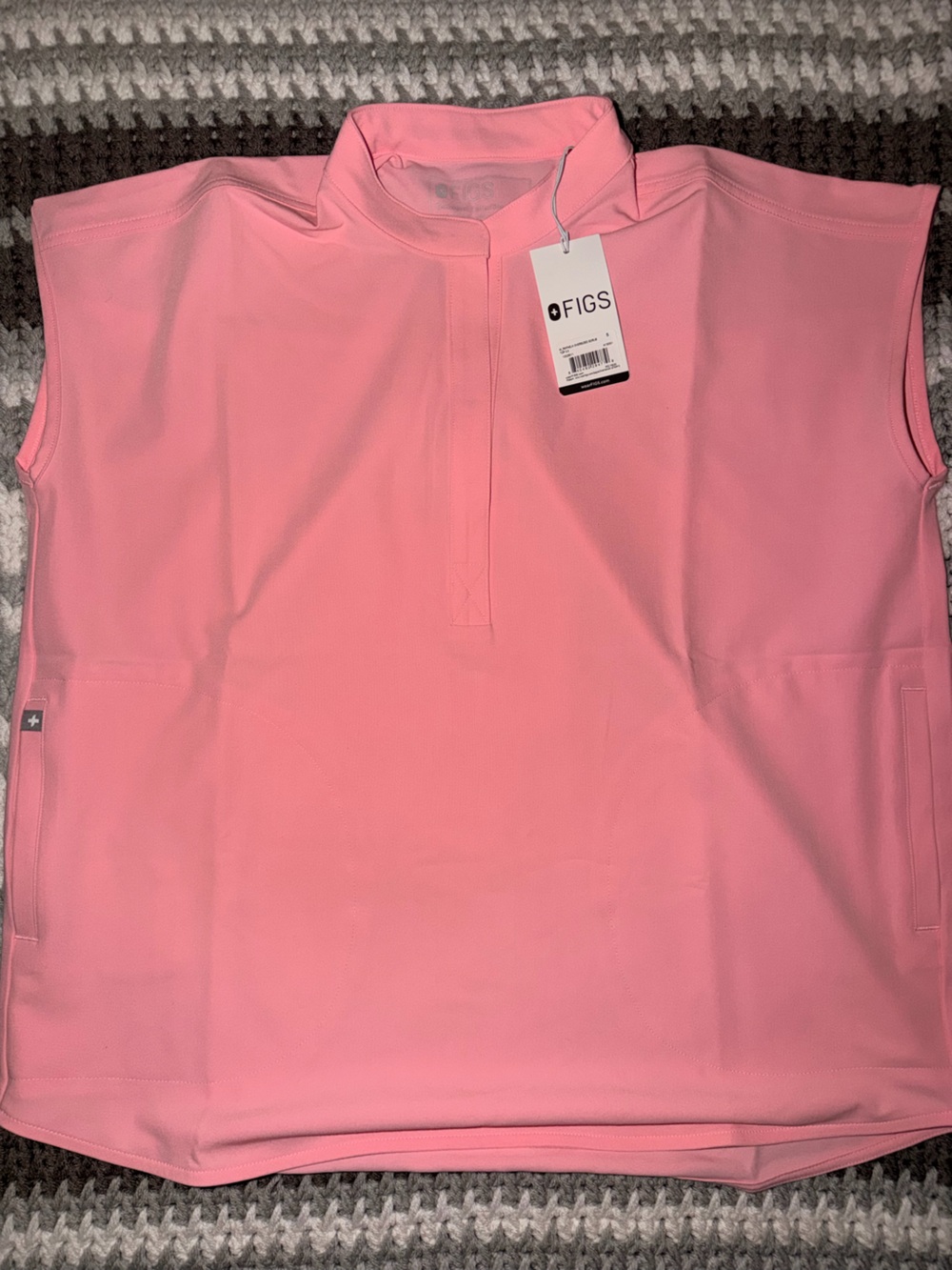 Figs Fight Club Pink Rafaela Scrub Top